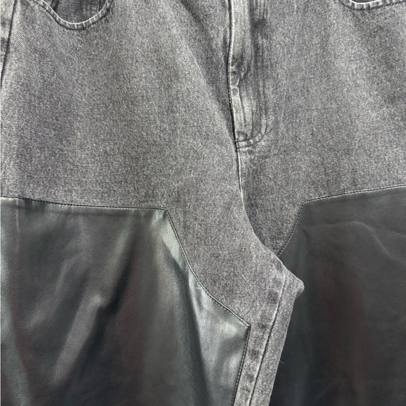 Avec Les Filles Washed Black Straight Leg Jeans - Picture 5 of 5